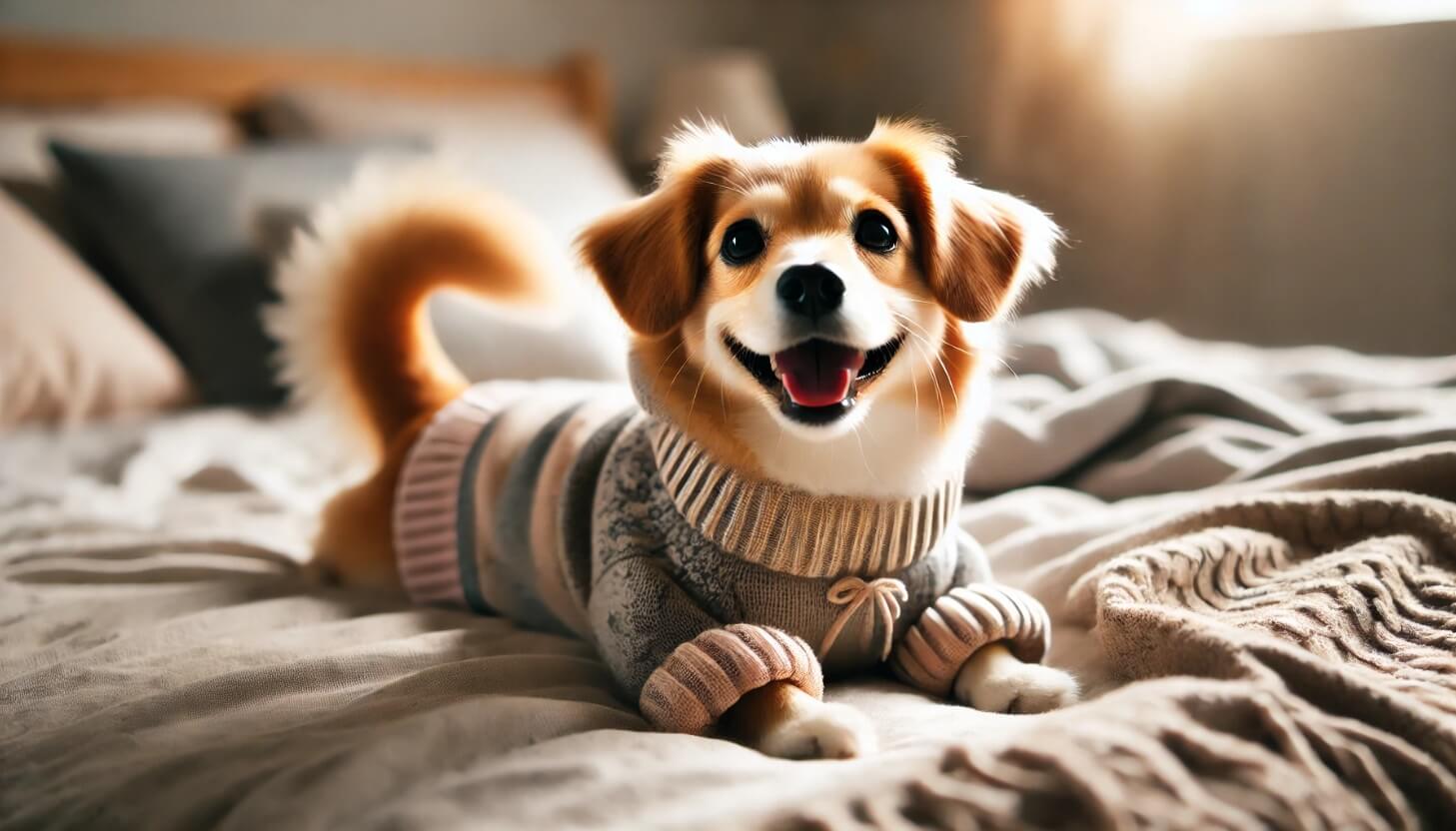 onde comprar agasalho de cachorro um cachorro caramelo usando um agasalho que serviu certinho